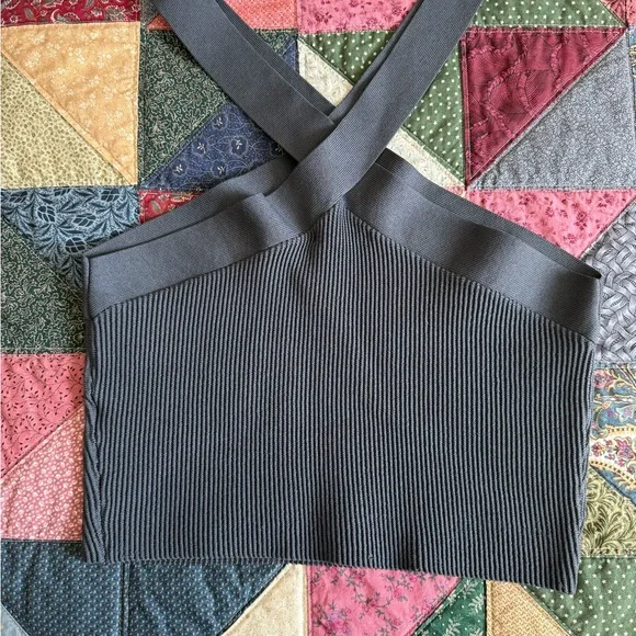 Quince Charcoal Ribbed Knit Top - Picture 4 of 5